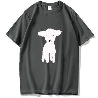 Cartoon Lamb Print T-shirt