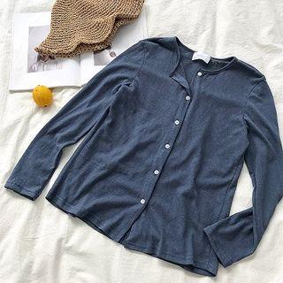 Plain Single-breasted Slim-fit Light Jacket