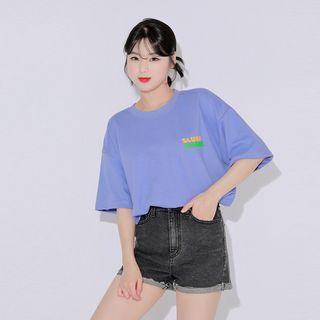 Duck Print Back Loose T-shirt