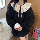 Peter Pan Collar Chenille Sweatshirt