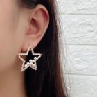 Embellished Star Ear Stud 1 Pair - One Size