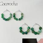 Faux Jade Hoop Earring
