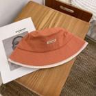 Lettering Mock Two-piece Bucket Hat