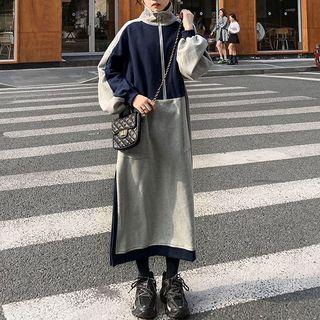 Color Block Maxi Pullover Dress