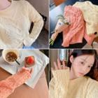 Pastel Color Cable Sweater