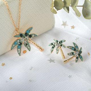 Set: Tree Necklace + Ear Stud 1787 - 01 - Necklace & Ear Stud - One Size