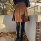 Inset Shorts A-line Pleat Skirt