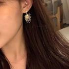 Faux Pearl Firework Dangle Earring 1 Pair - Gold - One Size