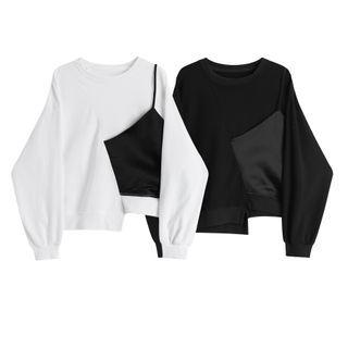 Asymmetric Mock Two Piece Sweatshirt