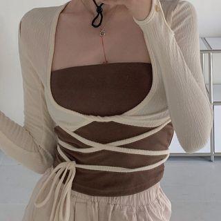 Set: Camisole Top + Crop Cardigan