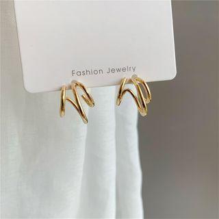 Wirework Earring 1 Pair - Wirework Earring - Gold - One Size