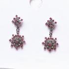 Rhinestone Dangle Earring S925 Sterling Silver - As Shown In Figure - One Size