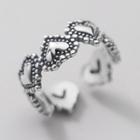 Heart Sterling Silver Open Ring S925 Silver - Ring - Silver - One Size