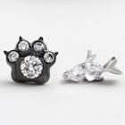 Non-matching Stud Earring 1 Pair - One Size