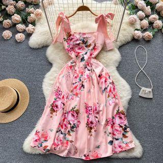 Sleeveless Floral A-line Sundress