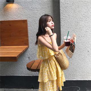 Print Off-shoulder Dress