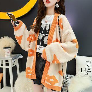 Flower Patterned Cardigan