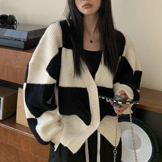 Chessboard Sweater Jacket