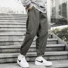 Cropped Cargo Gathered Cuff Pants