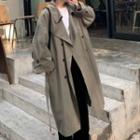 Double Breasted Trench Coat Green - One Size