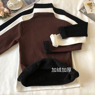Fleece-lining Mock-neck Top