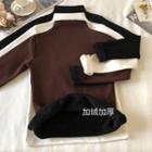 Fleece-lining Mock-neck Top