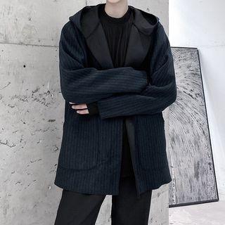 Hooded Striped Loose-fit Jacket