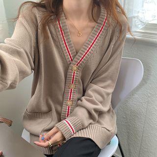 Oversize V-neck Knit Jacket