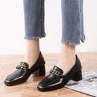 Chain Chunky Heel Loafers