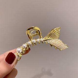 Faux Pearl Fish Tail Hair Claw