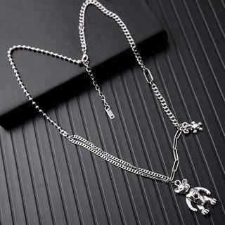 Bear Pendant Necklace As Shown In Figure - One Size