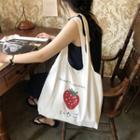 Strawberry-print Tote Bag Red Strawberry - White - One Size