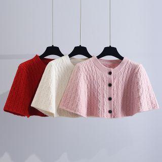 Cropped Knit Cape