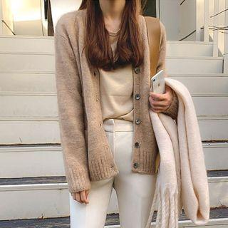 Plain Cardigan Oatmeal - One Size