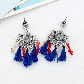 Retro Dream Catcher Fringe Earring As Shown In Figure - One Size