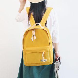 Oxford Cloth Knotted Accent Zipper Backpack
