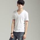 V-neck Ribbed T-shirt