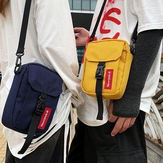 Snap Buckle Applique Crossbody Bag