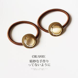 Disc Hair Tie 01 - Brown - One Size