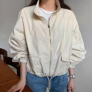 Stand-collar Cropped Windbreaker
