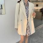 Double Breasted Blazer / Polka Dot Shirt