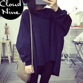 Dolman-sleeve Oversized Pullover