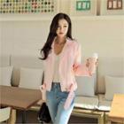 Zip-detail Belted Jacket