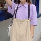 Elbow-sleeve Shirt / Wide-leg Jumpsuit