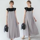 Maxi A-line Overall Dress Gray - One Size