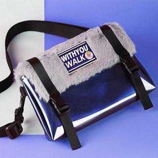 Fluffy Flap Buckle Crossbody Bag