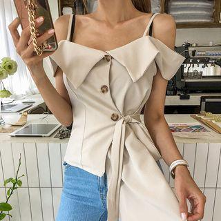 Off-shoulder Asymmetric Blouse