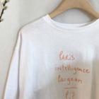 Hand-writing Printed Cotton T-shirt Ivory - One Size