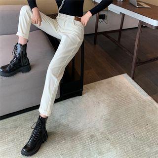 Fleece-lined Plain Pants