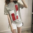 Short-sleeve Cut-out T-shirt